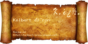 Kelbert Áron névjegykártya